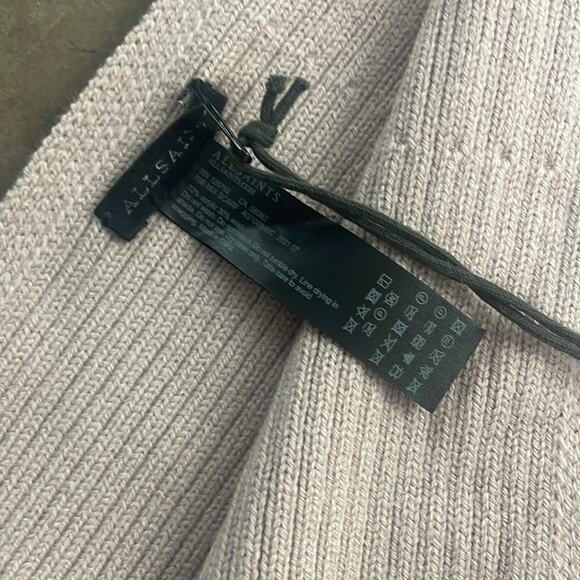 All Saints Mix Ribbed Blush Pink Wool Blend Scarf Retails: $149 New - Picture 5 of 6